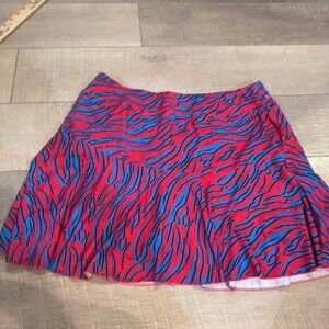 ANNIKA CUTTER & BUCK WOMENS BLUE RED TENNIS GOLF SKORT LARGE